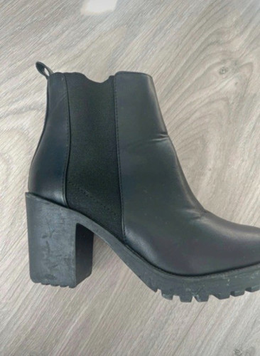 Faith black faux - black, leather
