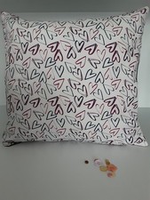 Funky Hearts Cushion Cover  16x16 inch Envelope Style Reverse