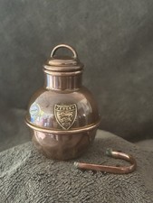 Vintage Copper Miniature Jersey Milk Churn Collectible with Lid and Handle