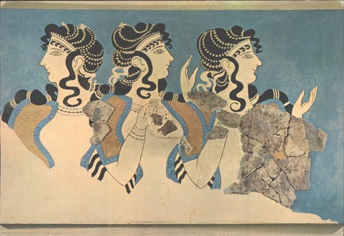 Knossos fresco ladies blue - ladies,