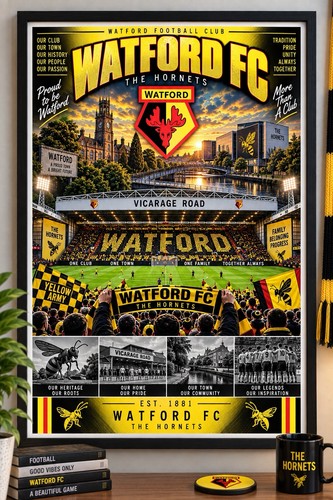 Watford football print - watford,