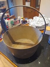 Antique Vintage Heavy Brass Jam Cooking Pot Preserving Pan