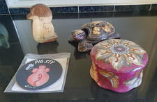 Collectibles Wooden Turtle Wooden Puzzle Bird Ceramic Trinket Box Slate Coaster