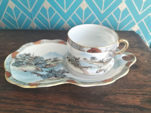 Vintage japanese geisha kutani - geisha,