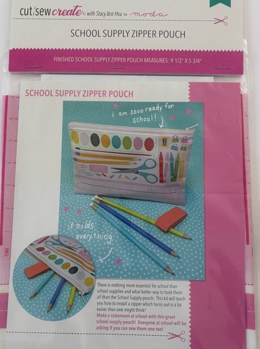 Moda school zipper pouch - pouch, &