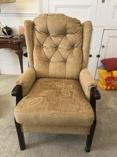 Upright armchair fireside - armchair,