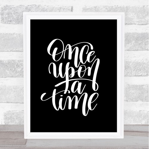 Once time quote - print, black