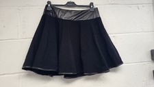 Necessary Evil 'Pandora' Leather Trim Flared Gothic Flare Skirt Size XL. PB