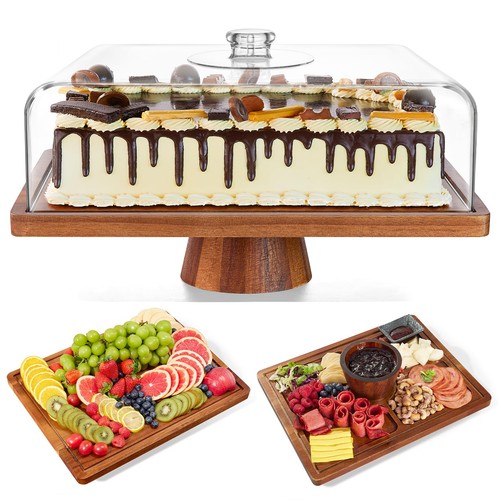 Acacia wood cake - acacia, stand