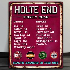 Aston Villa Football Vintage Snack Bar Terrace Sign Metal Wall Plaque Gift RBS57