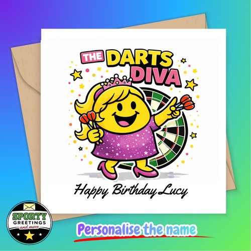 Personalised darts birthday - darts,