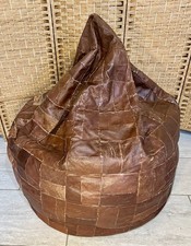 Vintage Leather Beanbag