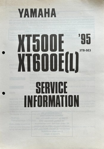 Yamaha xt500e xt600e genuine - yamaha,