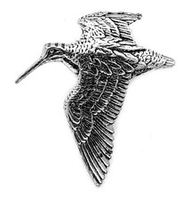 Woodcock Bird Pin Badge