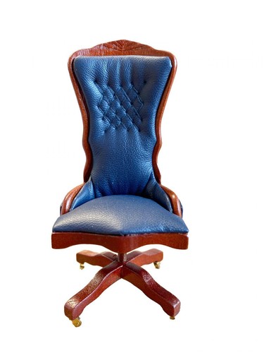 Dolls house mahogany - dolls, blue