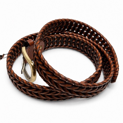 Mens braided leather belt - braided,