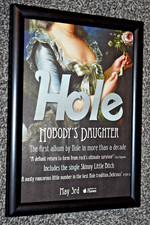 HOLE courtney love A4 FRAMED nobody's daughter 2010 ALBUM original promo poster