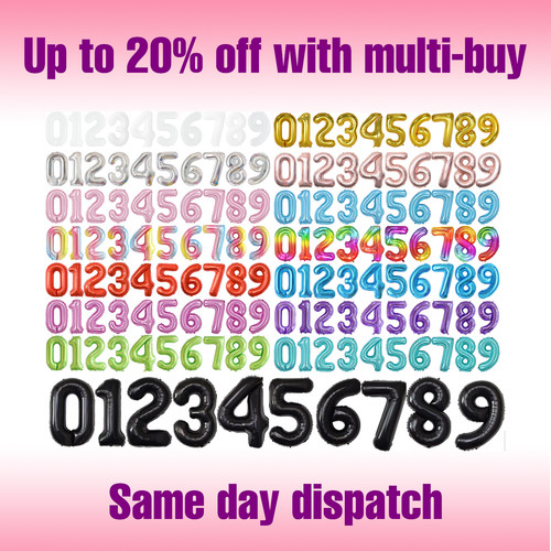 Large number balloons inch - large,