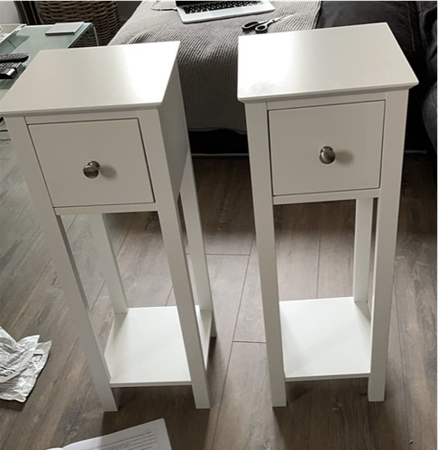 Tall bedside table shabby - bedside,