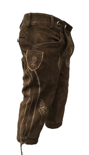 Suede leather lederhosen - suede,
