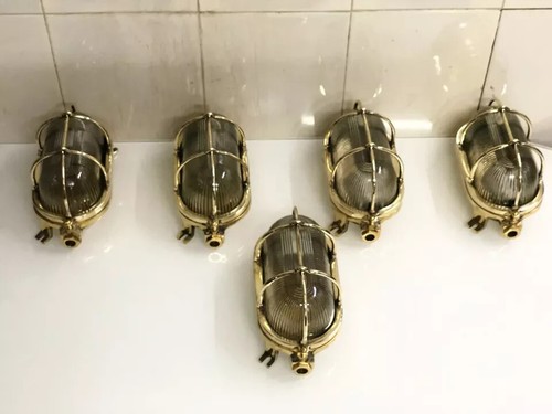 Vintage brass bulkhead - brass,