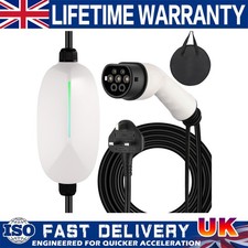 Electric Vehicle Car Fast Charger UK Plug EV Charging Cable Type 2 UK Plug 3 Pin