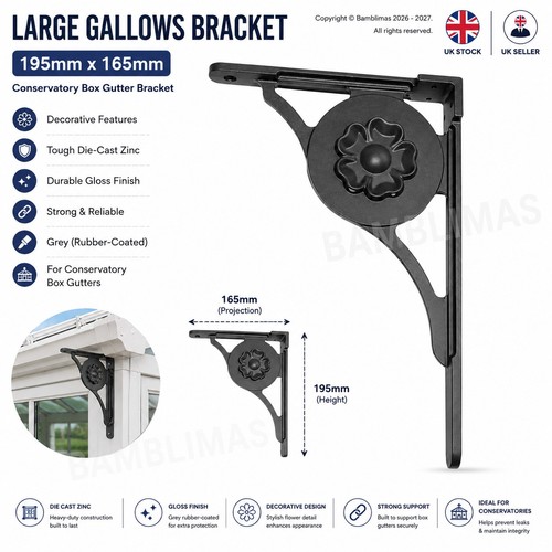 Grey gallows bracket 195mm - gallows,