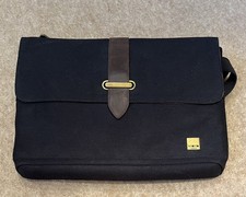 knomo laptop bag black canvas