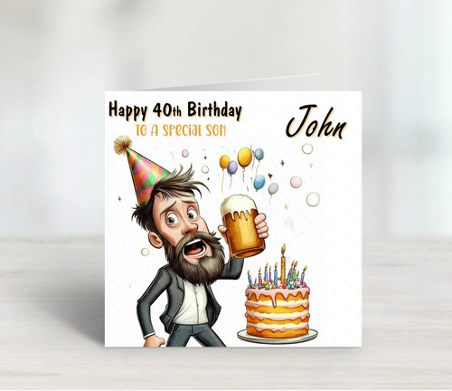 Personalised birthday card - personalised,