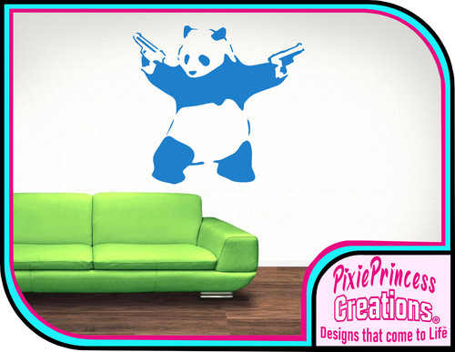 Banksy panda gun - banksy,
