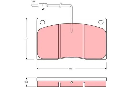 Brake pads gdb443 trw for - brake,