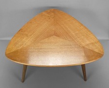 MID CENTURY 1950's TRIANGULAR COFFEE TABLE 61.5cm x 61.5cm x 61.5cm x 37.5cm