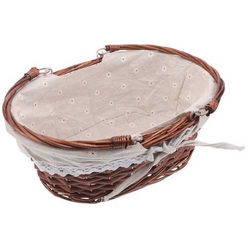 Wicker rattan basket with - rattan,