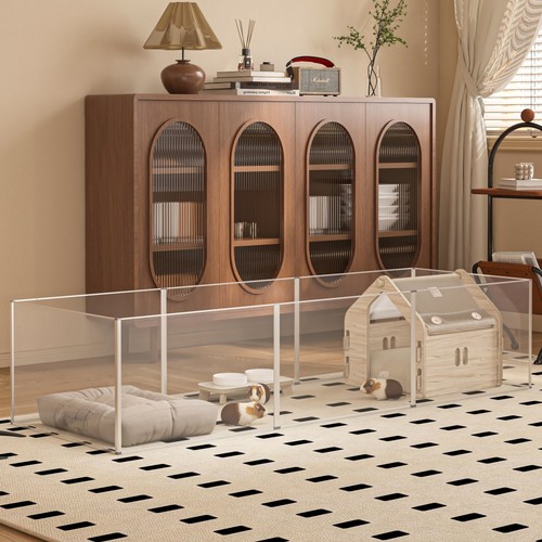Xxl clear acrylic dog playpen - dog,