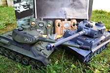 Large Interactive RC Twin Battle Tank Radio Remote Control Tank Tiger-I Vs T-34