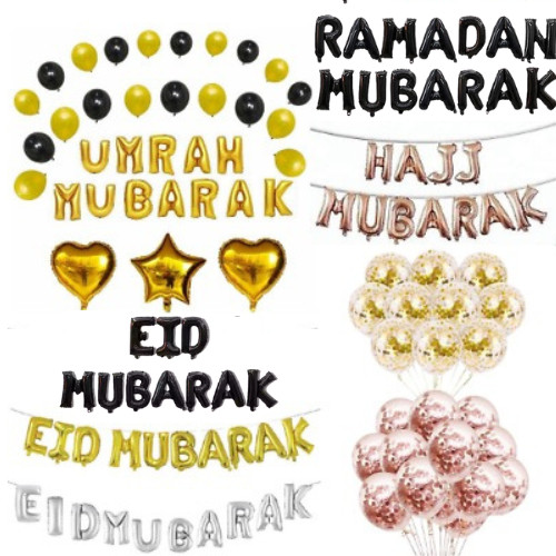 Eid mubarak foil balloons - ,