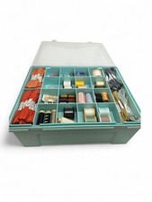 Sewing Box Plastic Box Contents Bundle Cotton Many Threads Pins Needles Elastic