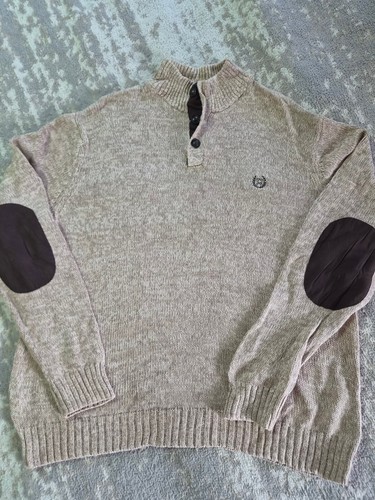 Chaps beige cotton pullover - cotton,