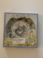 Peter Rabbit Birthday Plate Wedgwood Ceramic 1993 Collectable Beatrix Potter