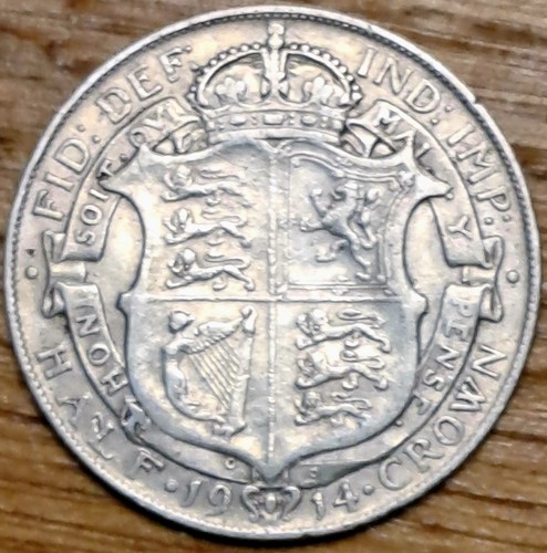 1914 king george half crown - george,
