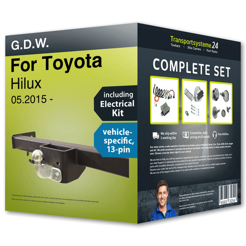 Towbar fixed for toyota - toyota, hilux