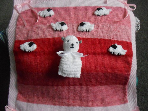 Hand knitted pink - , woolly