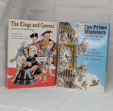 2 Book Bundle Kenneth Baker History In Cartoon Kings Queens Prime Minister Books