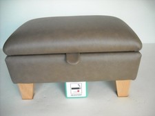 MOCCA  FAUX LEATHER FOOTSTOOL