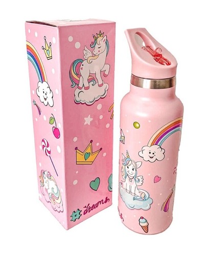 Kids pink unicorn stainless - pink,