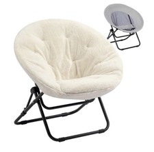 HollyHOME Accent Chair Plush Moon Chair Round Chair Saucer Chair