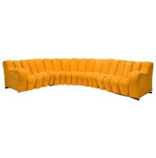 Orange Fabric Infinity Sofa in the style of De Sede DS-600 'Non-Stop' Snake