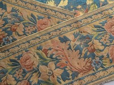 A fine vintage Jacquard machine woven tapestry panel, 2.18m long x 34.5cm wide