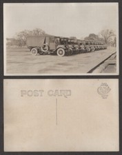 Old Real Photo Postcard – Military Automobiles – Army Trucks