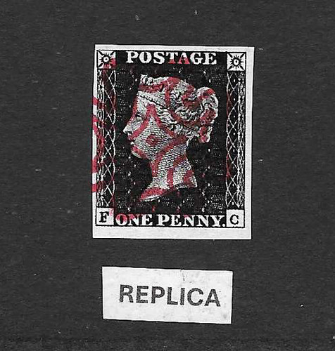 1840 black rare - 1d, black: